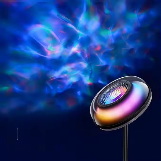 Modern Wave Pattern Corner Floor Lamp – Ambient Living Room & Bedroom Lighting