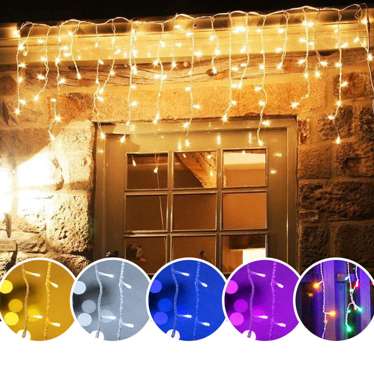 Hot Sale LED Fairy Icicle String Lights for Outdoor Christmas & Party Decoration