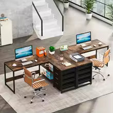 Tribesigns L-Shaped Computer Desk with Storage Drawers – 59-Inch Reversible Corner Office & Study Desk
