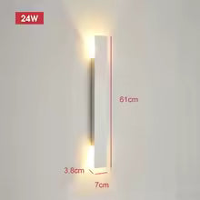 Outdoor Waterproof Wall Lamps – 18W LED Black Aluminum Wall Light for Bedroom, Exterior and Outdoor Lighting