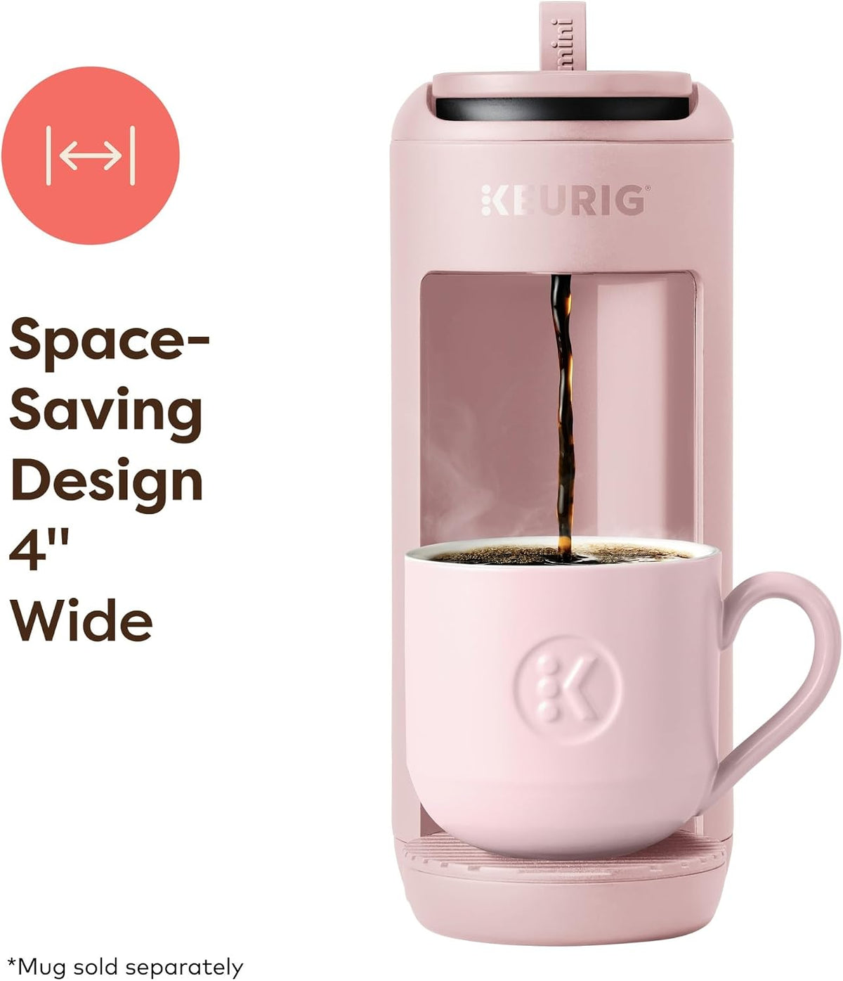 Keurig K-Mini Mate Single Serve K-Cup Pod Coffee Maker, Pink Sands