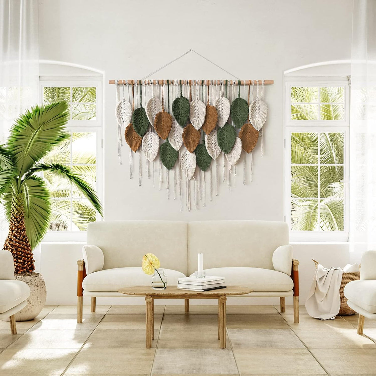 Large Macrame Wall Hanging Boho Woven Tapestry Chic Home Decor Wall Art