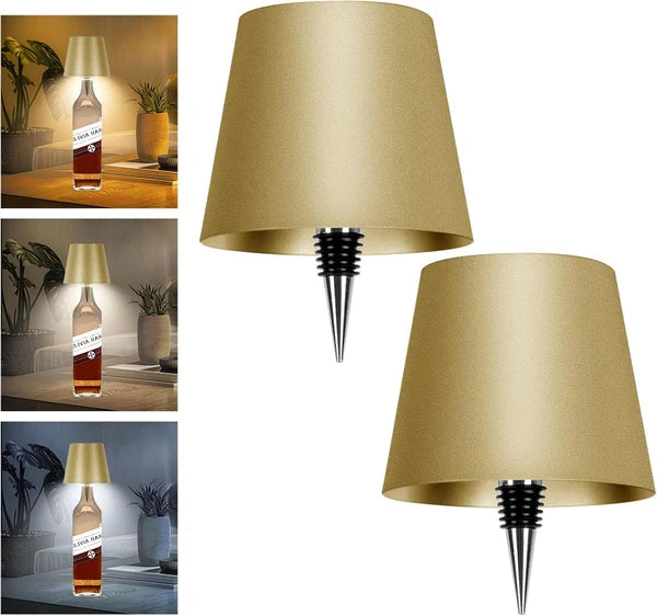 2-Pack Rechargeable Wireless Bottle Lamps – Stylish Cordless Table Lighting