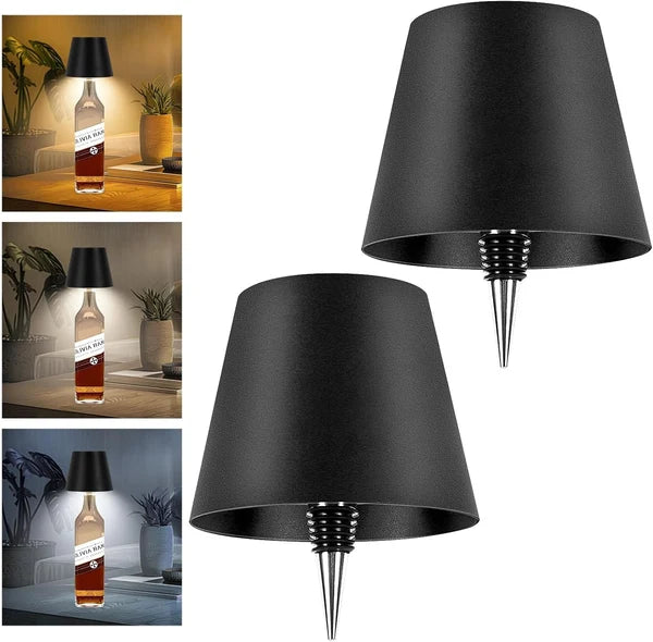 2-Pack Rechargeable Wireless Bottle Lamps – Stylish Cordless Table Lighting