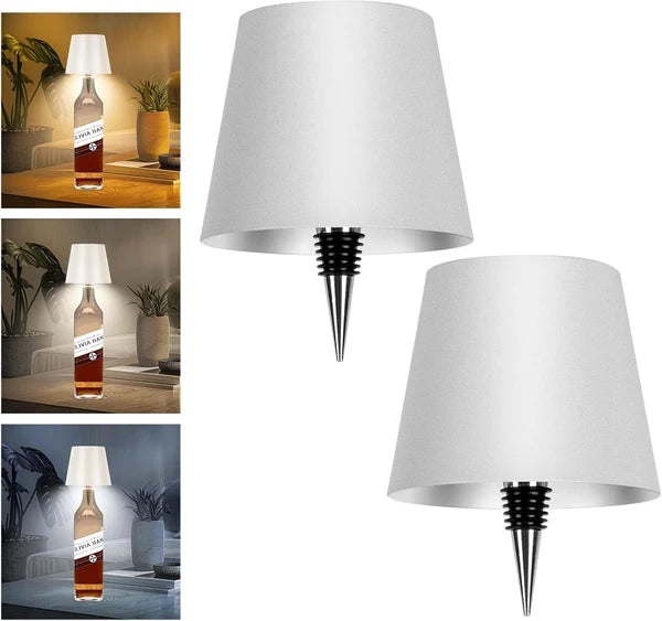 2-Pack Rechargeable Wireless Bottle Lamps – Stylish Cordless Table Lighting
