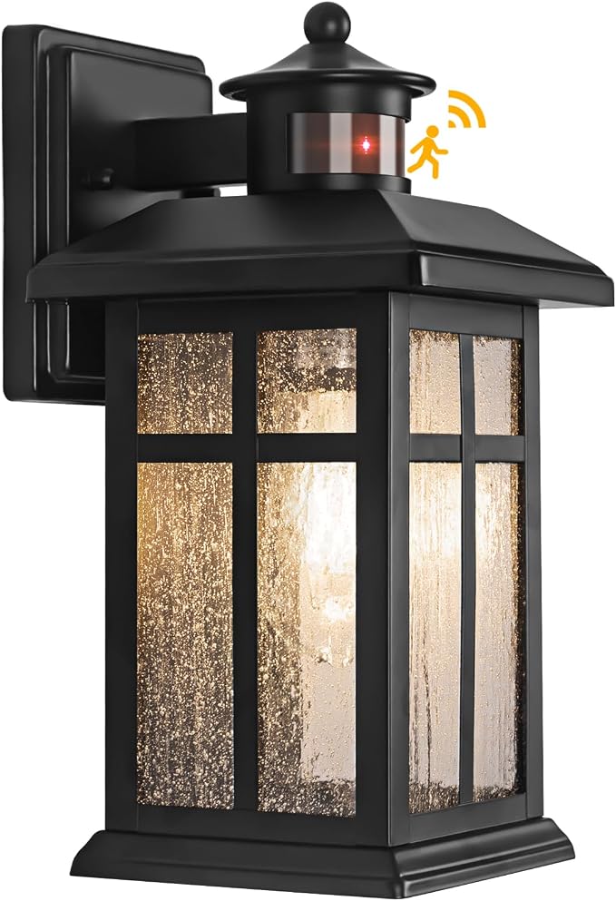 Exterior Light Fixtures Motion Sensor Wall Mount – Oil Rubbed Bronze