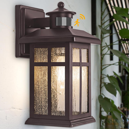 Exterior Light Fixtures Motion Sensor Wall Mount – Oil Rubbed Bronze
