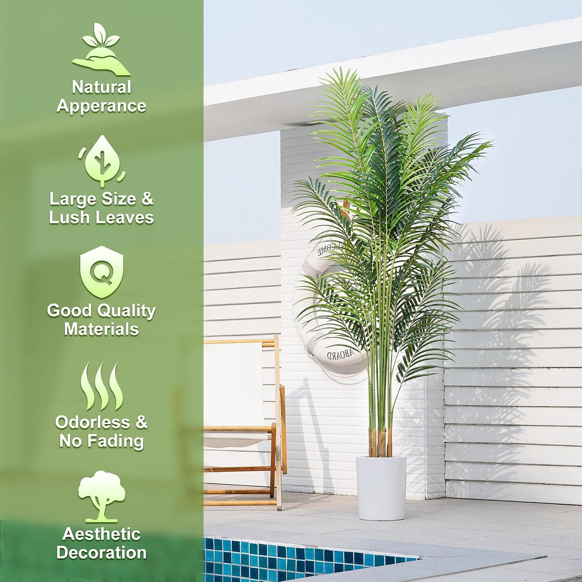 7.2 Ft Artificial Palm Tree for Home and Office Décor