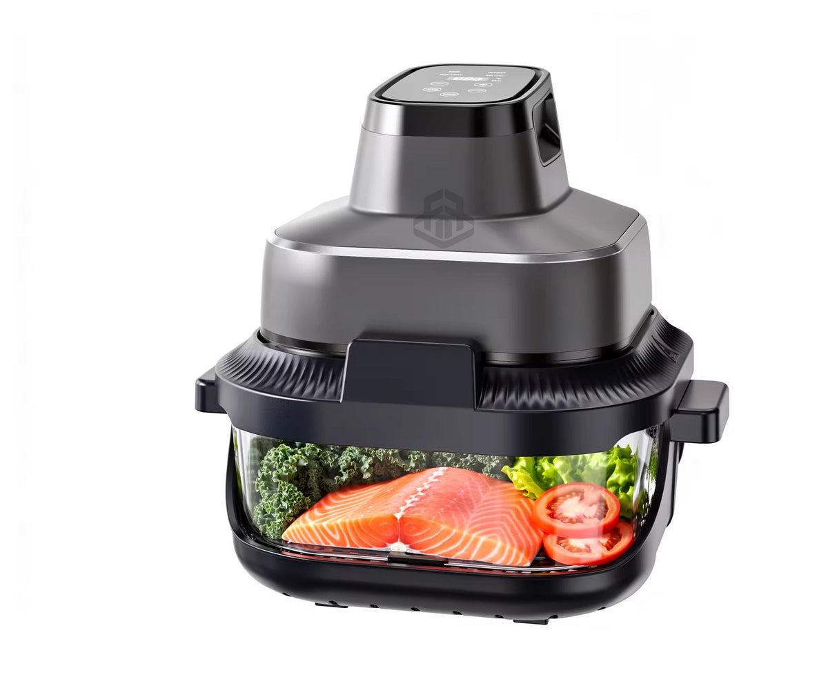 Healthy Oilless High-Temperature Air Fryer Glass Bowl – 3.1–4.0L Capacity