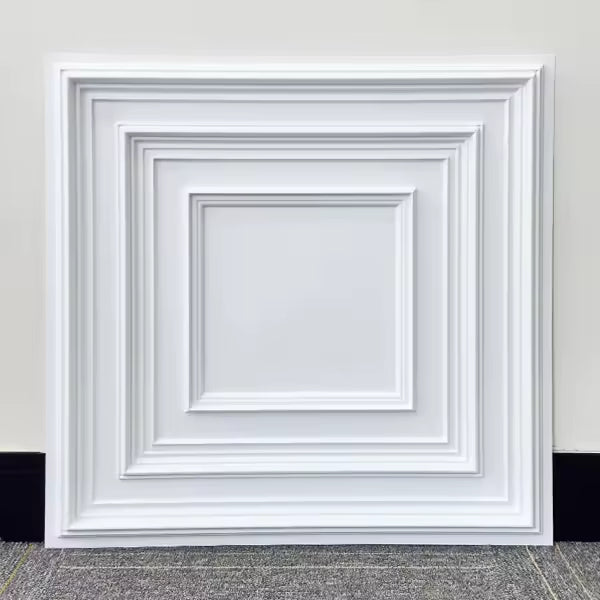 Easy Install 3D PVC Ceiling Panels – 600x600mm Textured Decorative Ceiling Tiles (12 pieces)