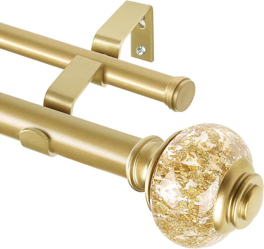 8-Foot Brushed Nickel Curtain Rod – Durable Steel Drapery Pole for Home Windows