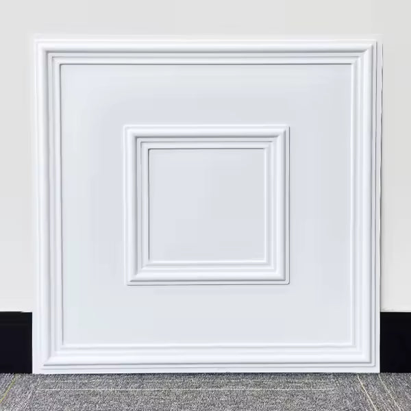 Easy Install 3D PVC Ceiling Panels – 600x600mm Textured Decorative Ceiling Tiles (12 pieces)