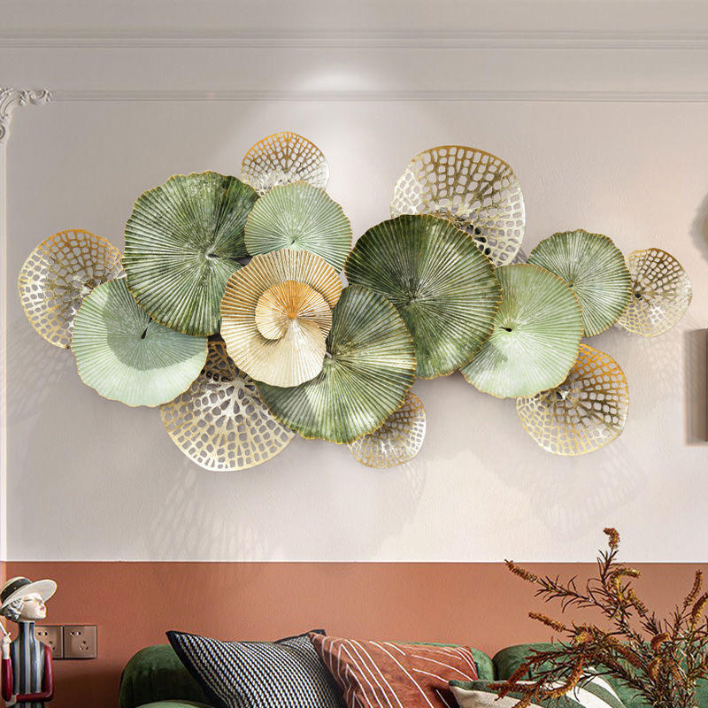 163 × 78CM Luxury Gold Iron Wall Hanging – Contemporary Metal Wall Art for Home Decor