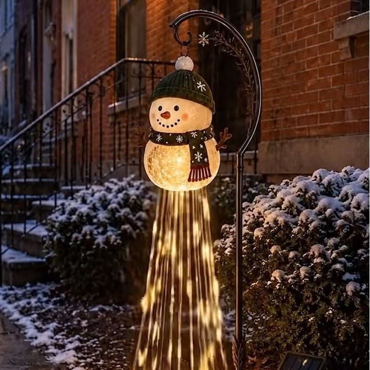 Snowman Magic Fountain Garden Light – Warm White 360° Beam Angle, IP66 Metal Construction
