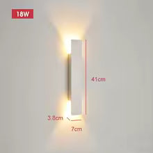 Outdoor Waterproof Wall Lamps – 18W LED Black Aluminum Wall Light for Bedroom, Exterior and Outdoor Lighting