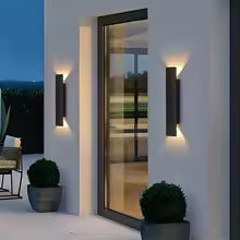Outdoor Waterproof Wall Lamps – 18W LED Black Aluminum Wall Light for Bedroom, Exterior and Outdoor Lighting