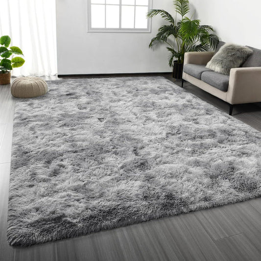 White Fluffy Soft Plush Cream Non-Slip Shaggy Area Rug