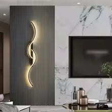 Long Strip LED Wall Lamp – Modern Remote Control Dimmable Wall Lighting for Living Room, Bedroom, Bedside and Home Decor