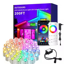 Permanent Eaves LED String Lights 300FT – 180 LED Waterproof RGB DIY Scene Lighting for Christmas, Birthday & Holiday Party Decor