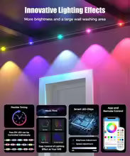 Permanent Eaves LED String Lights 300FT – 180 LED Waterproof RGB DIY Scene Lighting for Christmas, Birthday & Holiday Party Decor