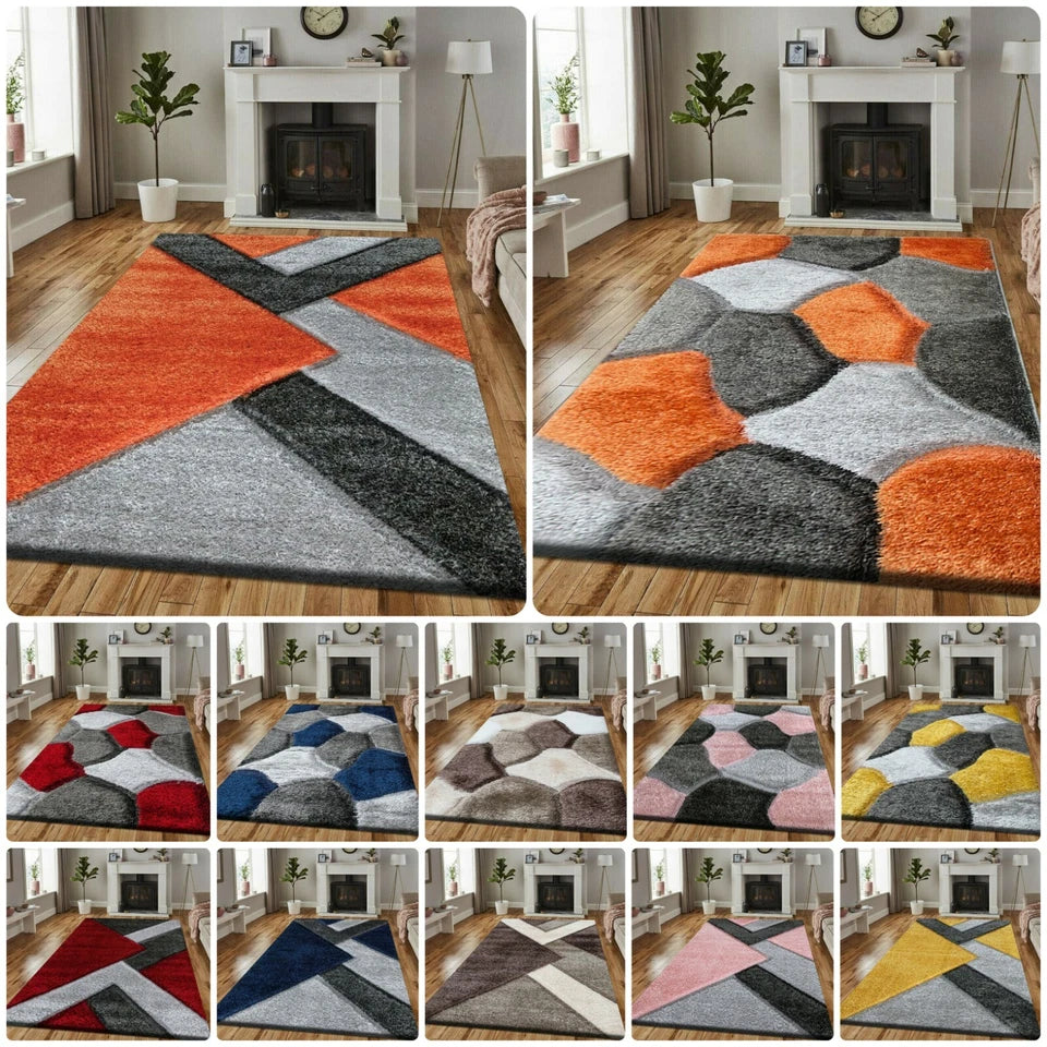 New Modern Large Shaggy Rugs Hallway Runner Living Room Rugs Bedroom Carpet Mats